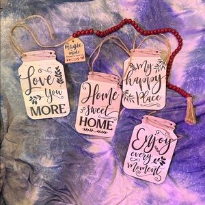 Rustic Home Holiday Mason Jar Wall Decor Set